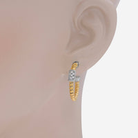 Tessitore Tubogas 18K Yellow Gold, Diamond Hoop Earrings OT 829Y - THE SOLIST - Tessitore