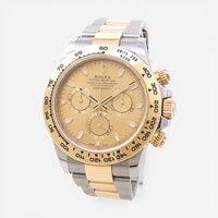 THE SOLIST Rolex Daytona champagne dial automatic chronograph men's watch with two-tone steel and gold bracelet.