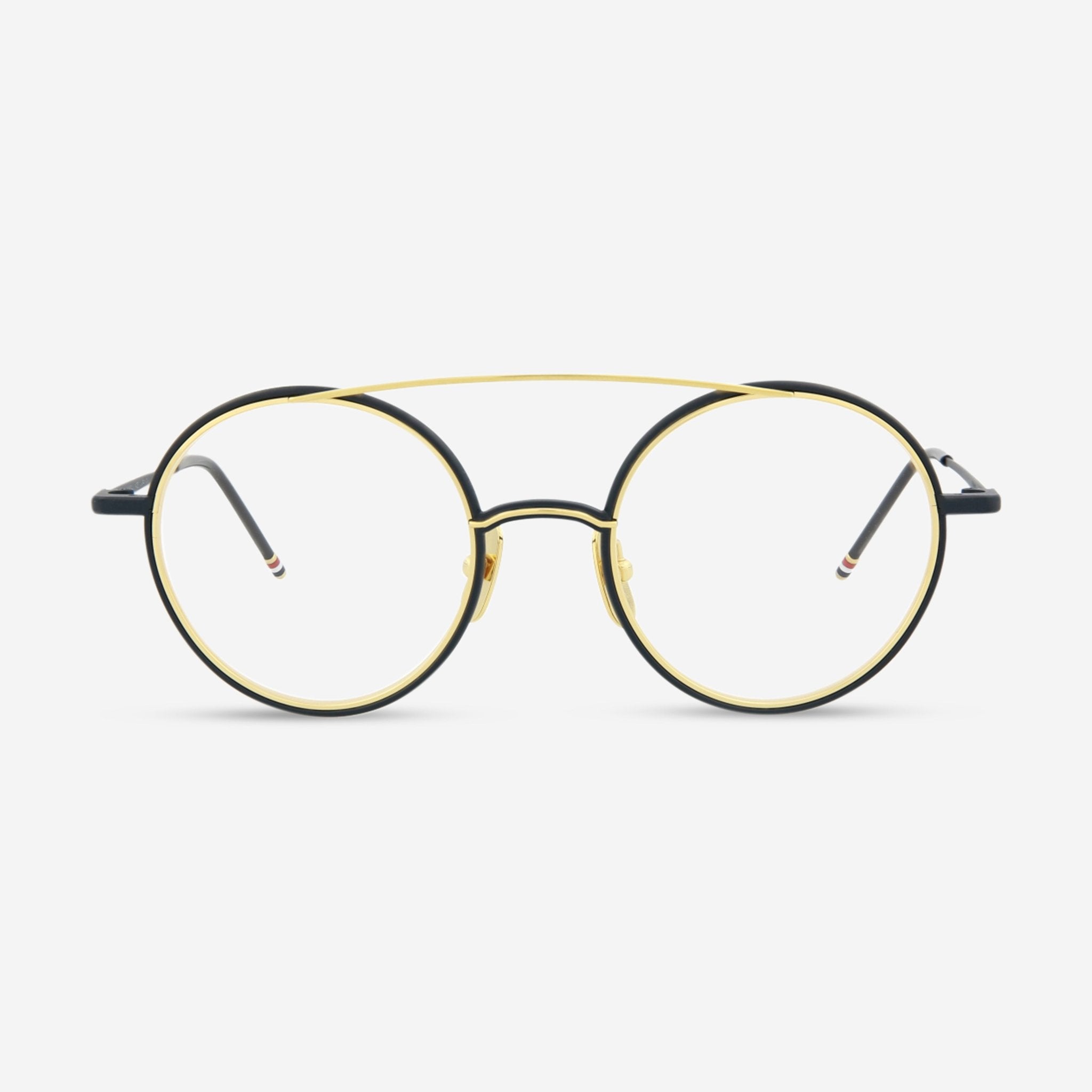 Thom Browne Aviator Metal Optical Unisex Frames TB108 - CNVYGLD - 50 - 40363 - THE SOLIST - Thom Browne