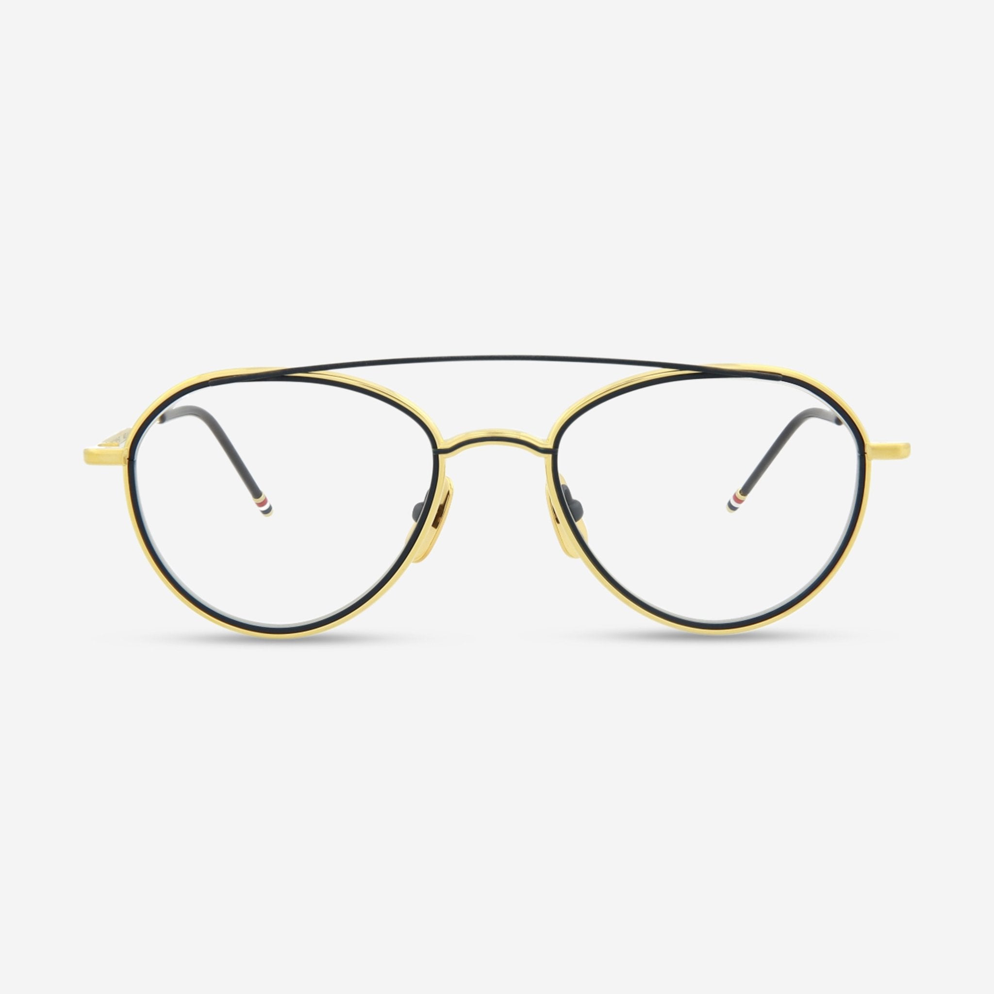 Thom Browne Aviator Metal Optical Unisex Frames TB109 - CGLDNVY - 53 - 70459 - THE SOLIST - Thom Browne