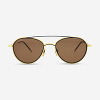 Thom Browne Aviator - Style Metal Unisex Sunglasses TB109 - CTGLDNVY - 53 - THE SOLIST - Thom Browne