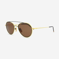 Thom Browne Aviator - Style Metal Unisex Sunglasses TB109 - CTGLDNVY - 53 - THE SOLIST - Thom Browne