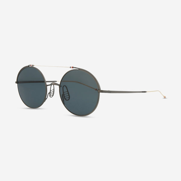 Thom Browne Round Titanium Unisex Sunglasses TBS910 - 49 - 04 - 01149 - THE SOLIST - Thom Browne