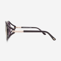 Tom Ford Melody Round Acetate & Metal Ladies Sunglasses FT10905948Z - THE SOLIST - Tom Ford