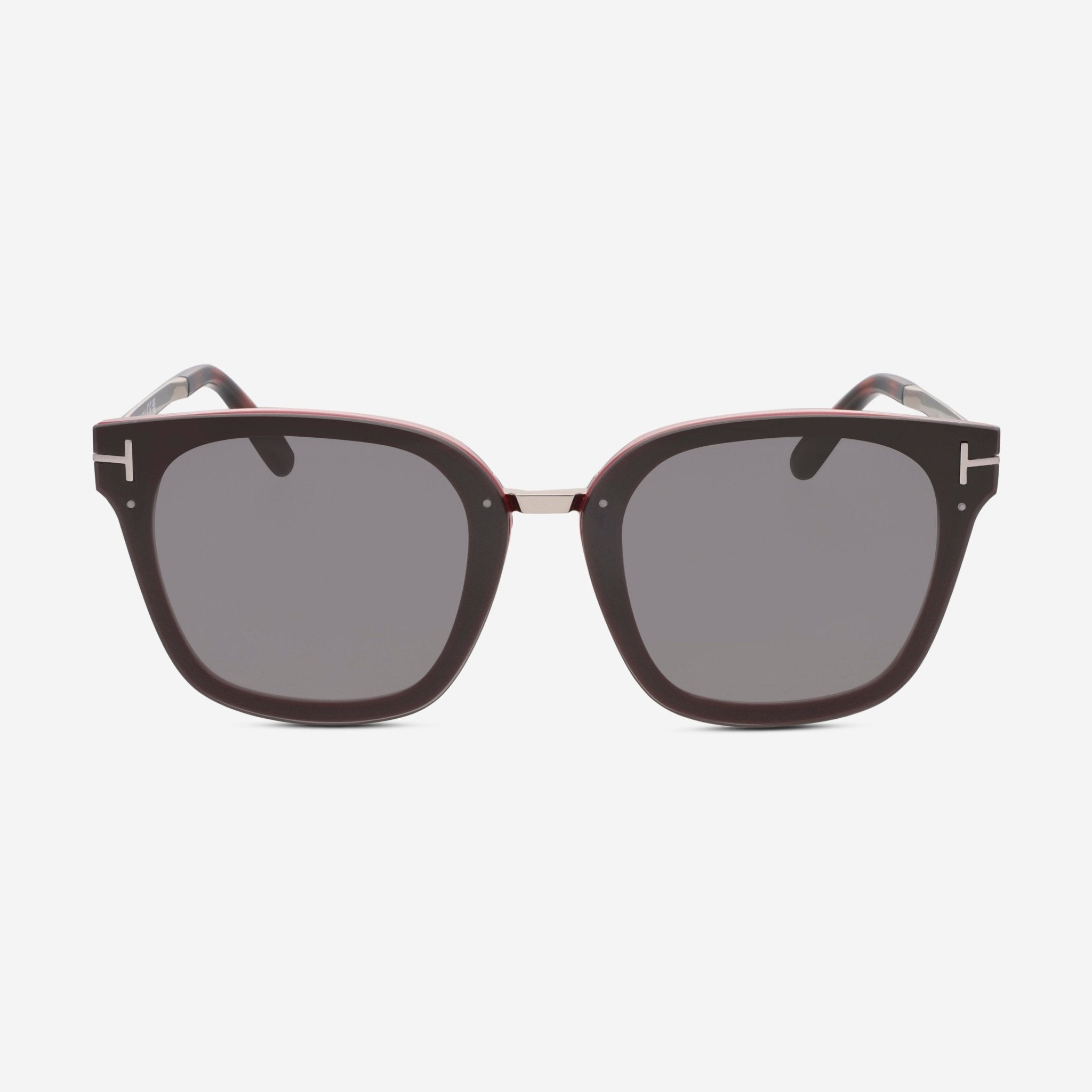 Tom Ford Women's Bordeaux, Grey & Smoke Square Sunglasses FT1014 - THE SOLIST - Tom Ford