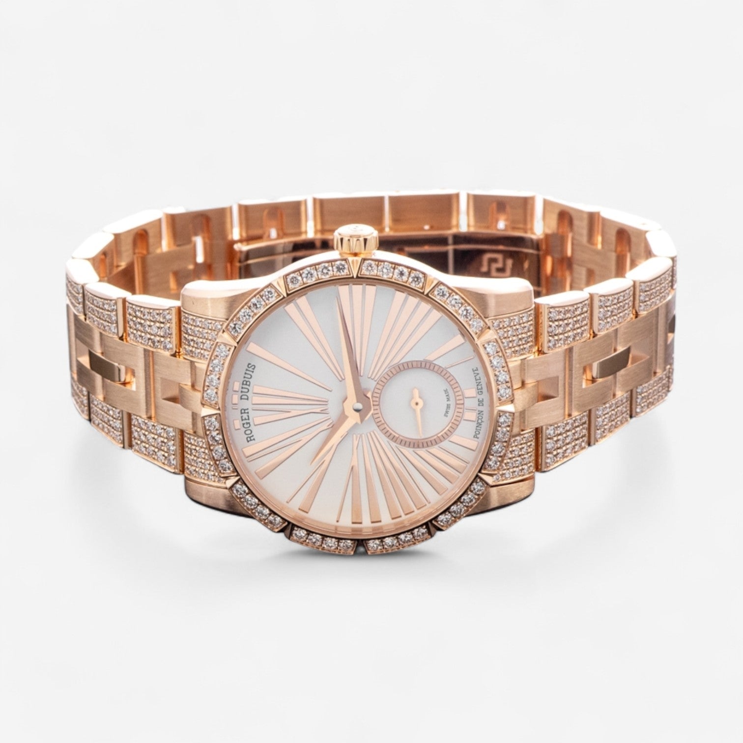 Roger Dubuis Excalibur 18K Rose Gold Diamond Automatic Ladies Watch DBEX0381