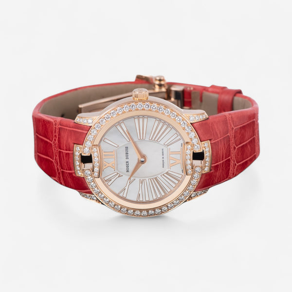 Roger Dubuis Velvet 18K Rose Gold Diamond Automatic Ladies Watch DBVE0020