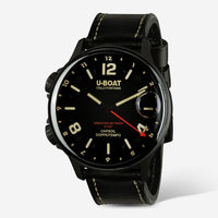 U - Boat Capsoil Doppiotempo Black DLC Steel Quartz Men's Watch 9671 - THE SOLIST - U - Boat