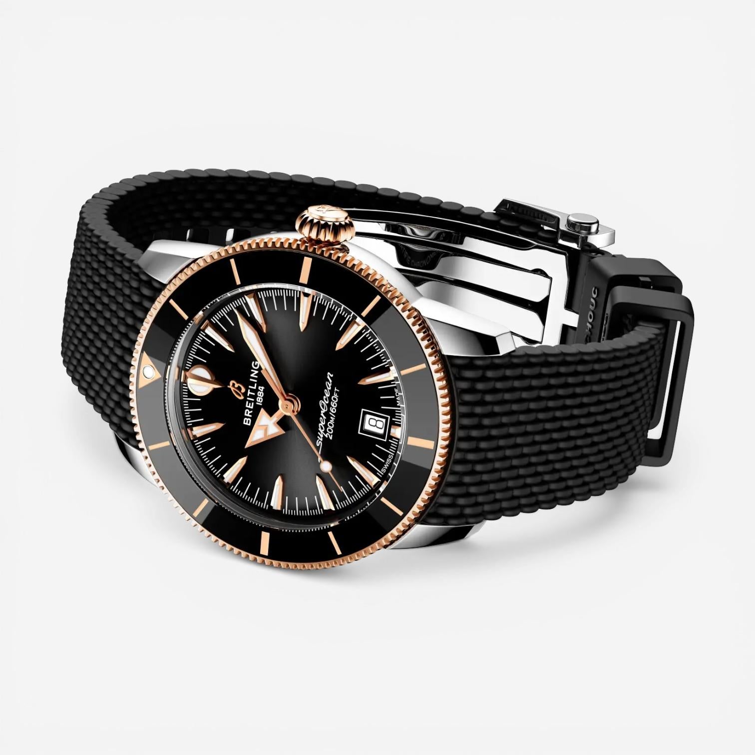 Breitling Superocean Stainless Steel & 18K Rose Gold Men's Watch UB3111241B1S1