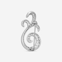Suna Platinum Diamond Paisley Pin P7327P