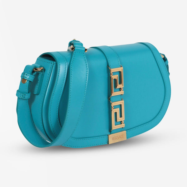 Versace Greca Goddess Blue Leather Women's Crossbdoy Bag 45858462LK - THE SOLIST - Versace