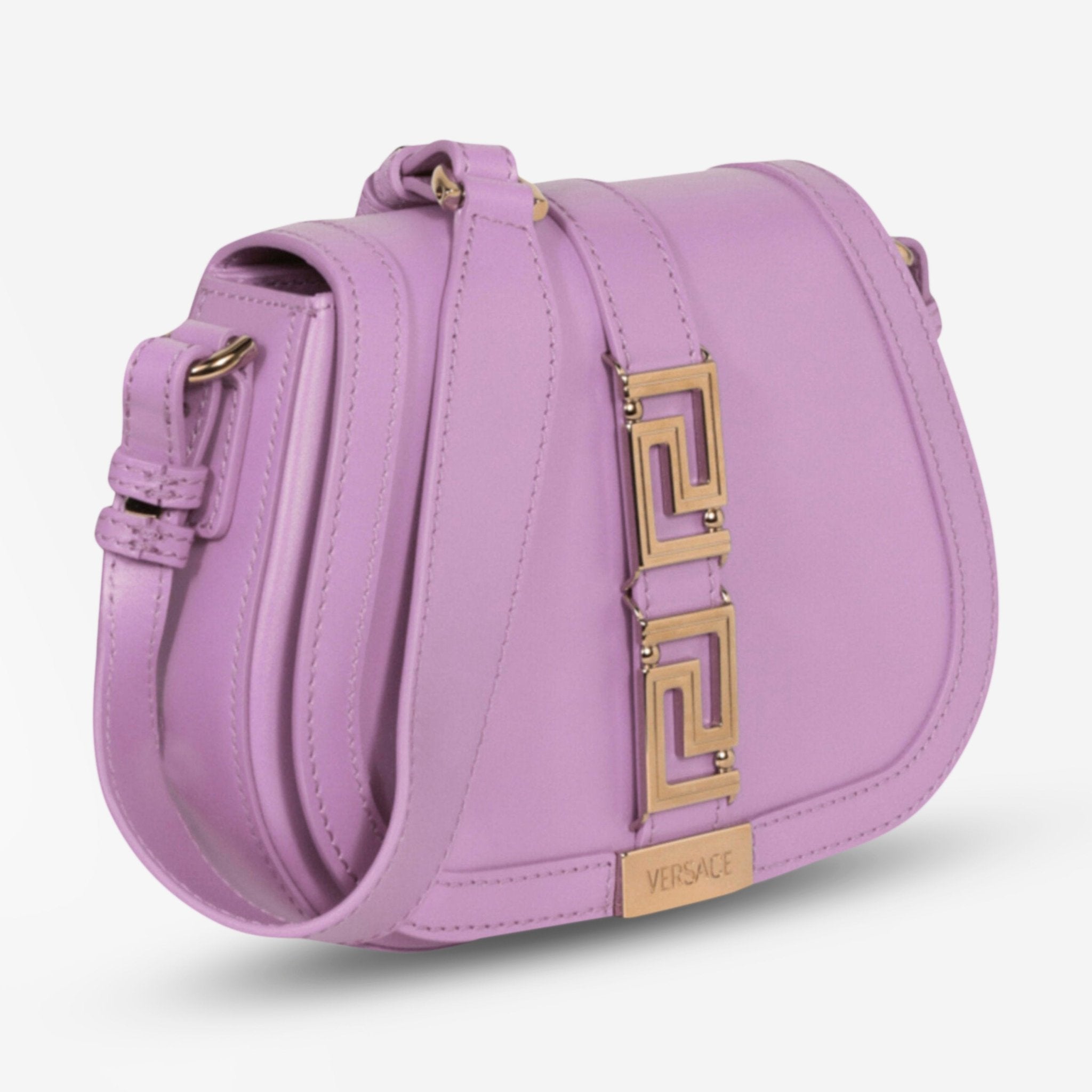 Versace Greca Goddess Violet Leather Women s Crossbody Bag 1006877 1A05134 LC3V 50013 THE SOLIST