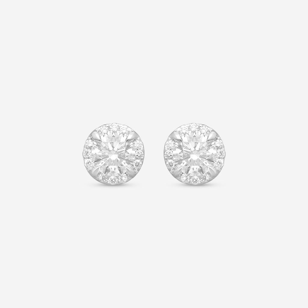 Ina Mar 14K White Gold Diamond Stud Earrings ER36829-CZ4WH