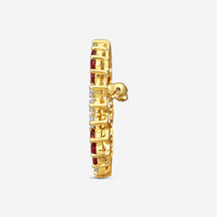 Suna 18K Yellow Gold Diamond & Ruby Circle Pin P7139RY