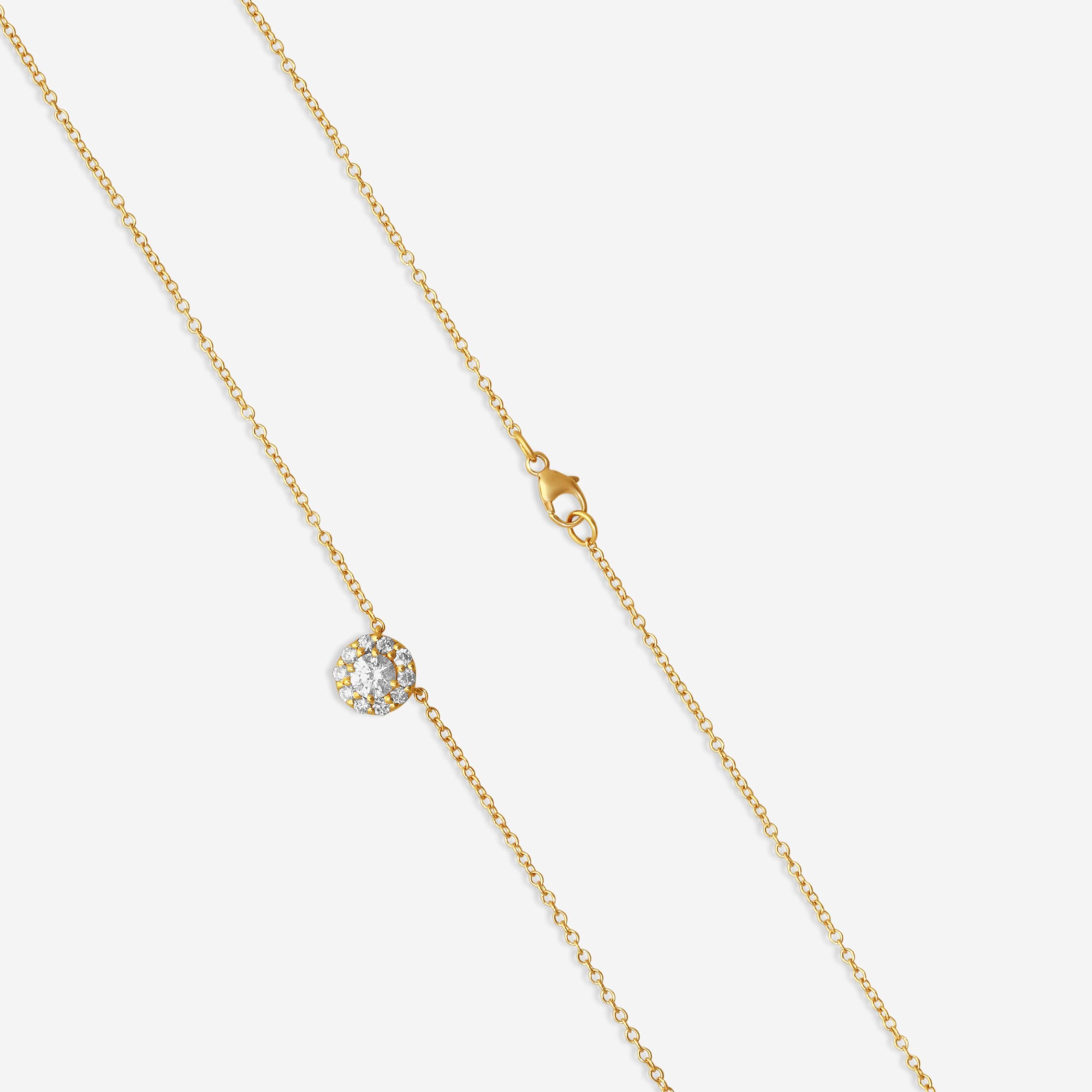 Suna 18K Rose Gold Diamond Pendant Necklace N7567PG50
