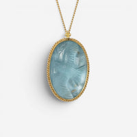 Amáli One of a Kind 18K Yellow Gold Aquamarine Pendant Necklace N-3547-AQ