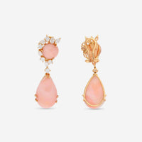 Zydo 18K Yellow Gold Diamond and Coral Earrings OL536 - THE SOLIST - Zydo