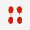 Zydo 18K Yellow Gold Diamond and Coral Earrings OL636 - THE SOLIST - Zydo