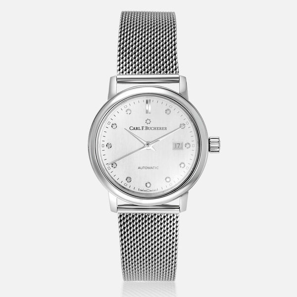 Carl F. Bucherer Adamavi Date Diamond Stainless Steel Women's Automatic Watch 00.10320.08.17.21 - THE SOLIST