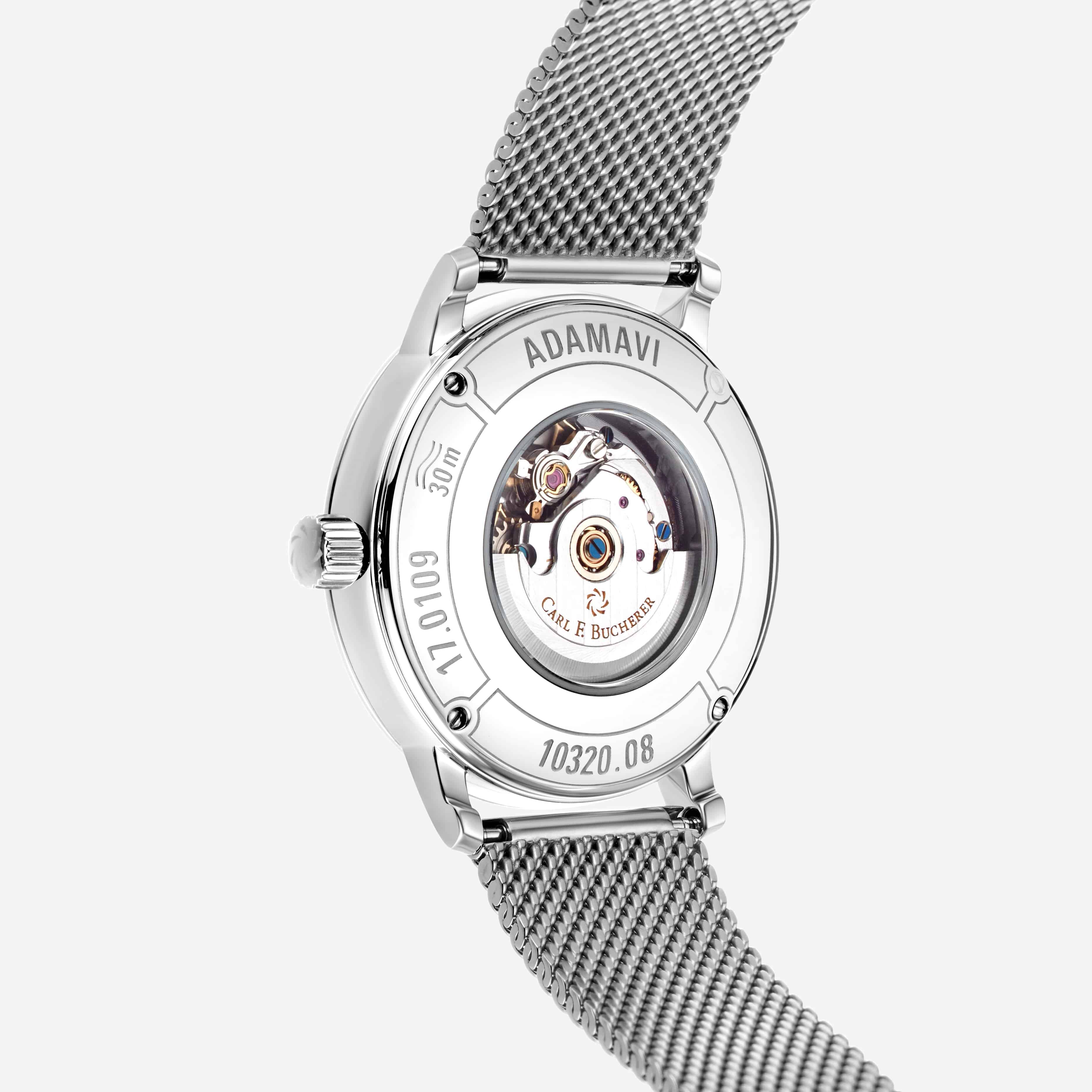Carl F. Bucherer Adamavi Date Diamond Stainless Steel Women's Automatic Watch 00.10320.08.17.21 - THE SOLIST