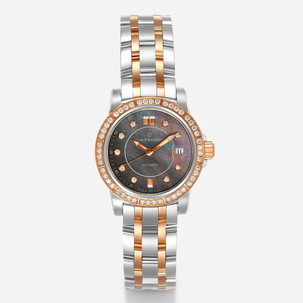 Carl F. Bucherer Patravi Diamond AutoDate Two Tone Women's Automatic Watch 00.10621.07.87.31 - ShopWorn