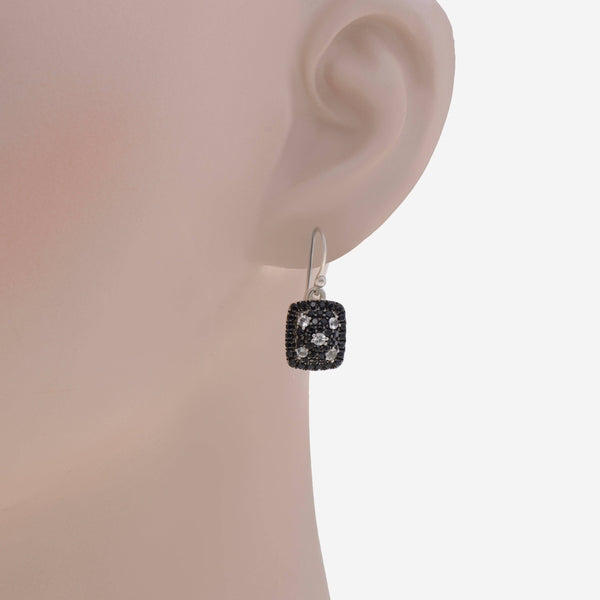 Charles Krypell Starlight Sterling Silver and Black and White Sapphire 1.75ct. tw. Drop Earrings - ShopWorn