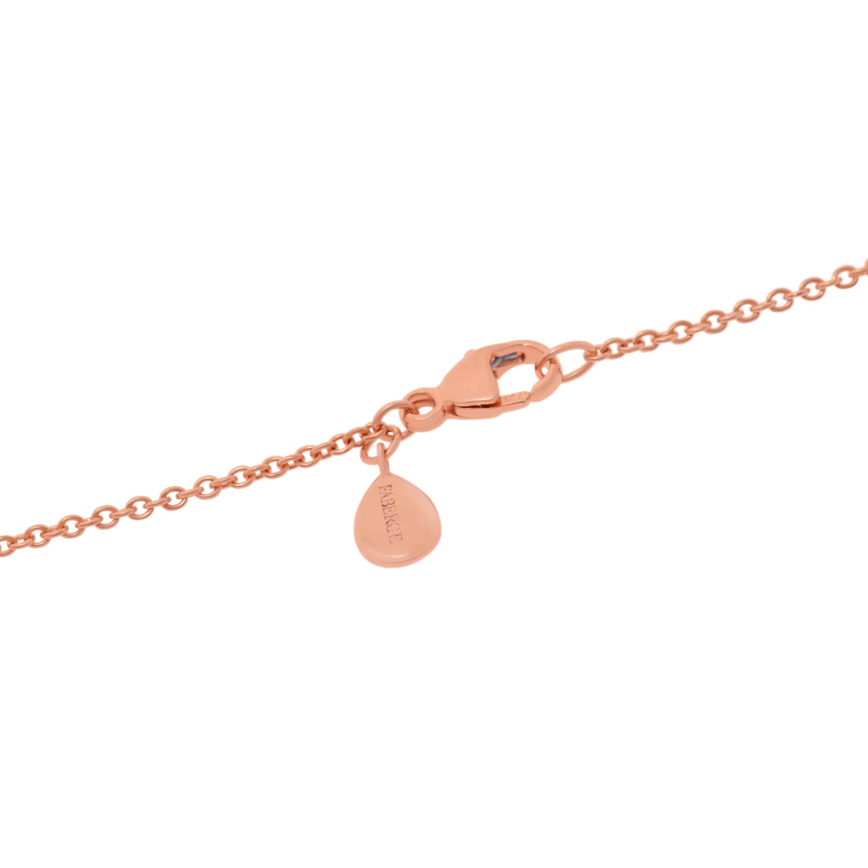 Fabergé Essence 18K Rose Gold and Neon Orange Lacquer Pendant Necklace 1818FP3106/1P - ShopWorn