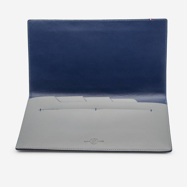 S.T. Dupont "Line D" Slim Grey and Blue Cowhide and Leather Travel Document Case 184203 - ShopWorn