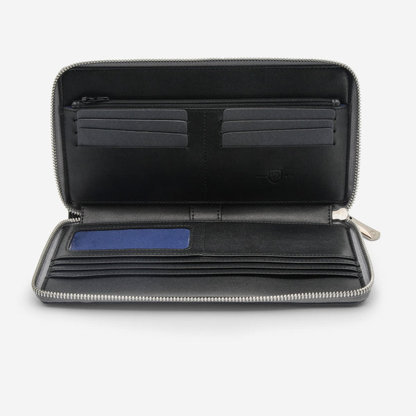 S.T. Dupont "Line D" Laser Grey and Black Cowhide Wallet 184501 - ShopWorn