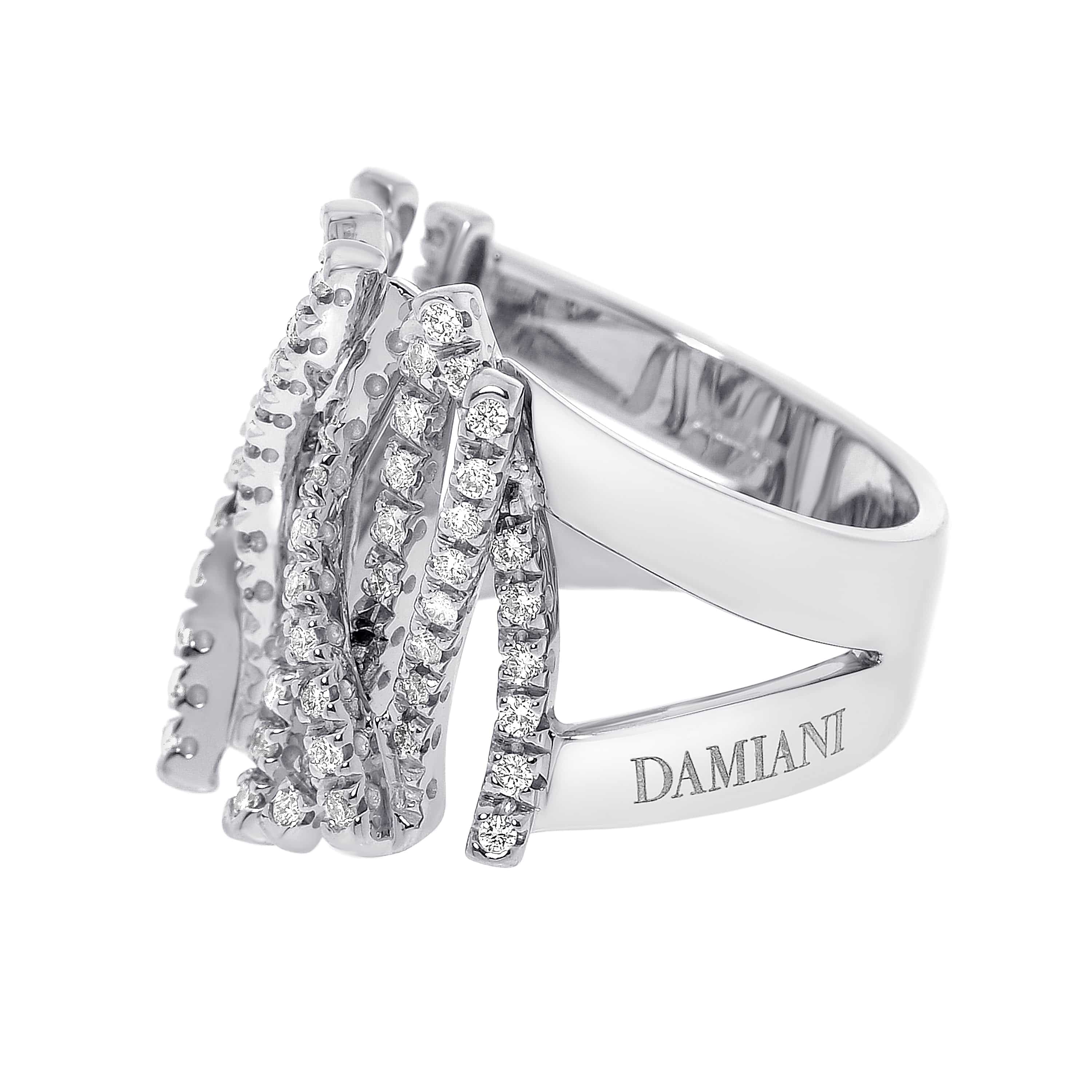 Damiani 18K White Gold, Diamond 0.84ct. tw. Statement Ring Sz. 7.25 241368 - THE SOLIST