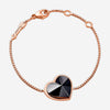 Baccarat Vermeil, Black Crystal Heart And Star Charm Bracelet 2812905 - ShopWorn