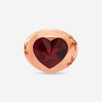 Baccarat 18K Gold Plated on Sterling Silver, Red Crystal Heart And Star Ring 2813100 - THE SOLIST