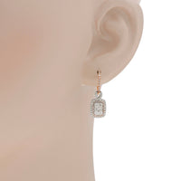 Gregg Ruth 14K White and Rose Gold, White Diamond and Fancy Pink Diamond Drop Earrings - ShopWorn