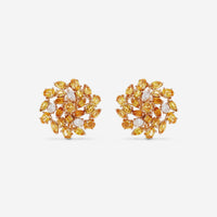 Zydo 18K Rose Gold, Sapphire 9.95 ct. tw., and Diamond 1.03ct. tw. French Clip Earrings 48326 - ShopWorn