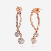 Roberto Coin 18K Rose Gold, Diamond 1.85ct. tw. Drop Earrings 5180350AXERX - THE SOLIST