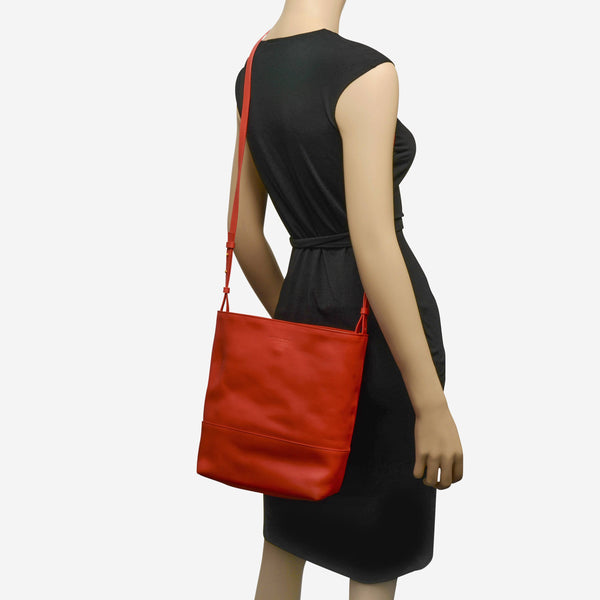 Bottega Veneta Red Leather Bucket Bag 570177-Vm40M-8746 - ShopWorn