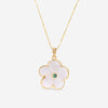 SuperOro 18K Yellow Gold, Opal and Emerald Flower Pendant Necklace - ShopWorn