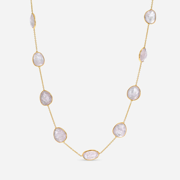 SuperOro 18K Yellow Gold and Morganite Princess Necklace - THE SOLIST