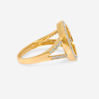 SuperOro 14K Yellow Gold, Diamond Circle Ring 62020 - THE SOLIST