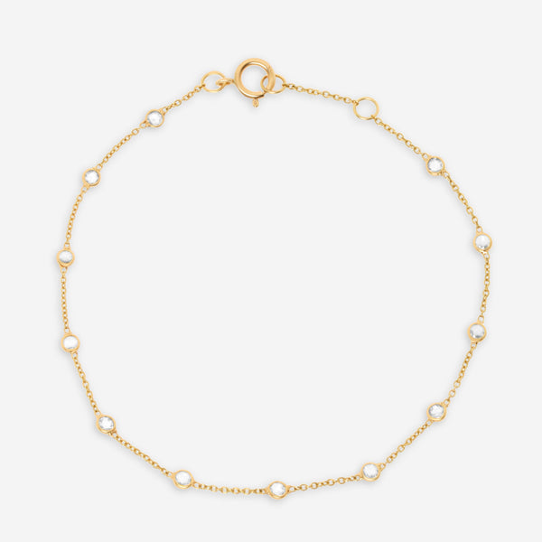 SuperOro 18K Yellow Gold, Diamond Chain Bracelet - THE SOLIST