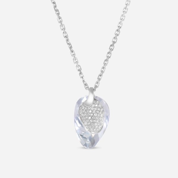 SuperOro 18K White Gold, Diamond and Prasiolite Pendant Necklace - THE SOLIST