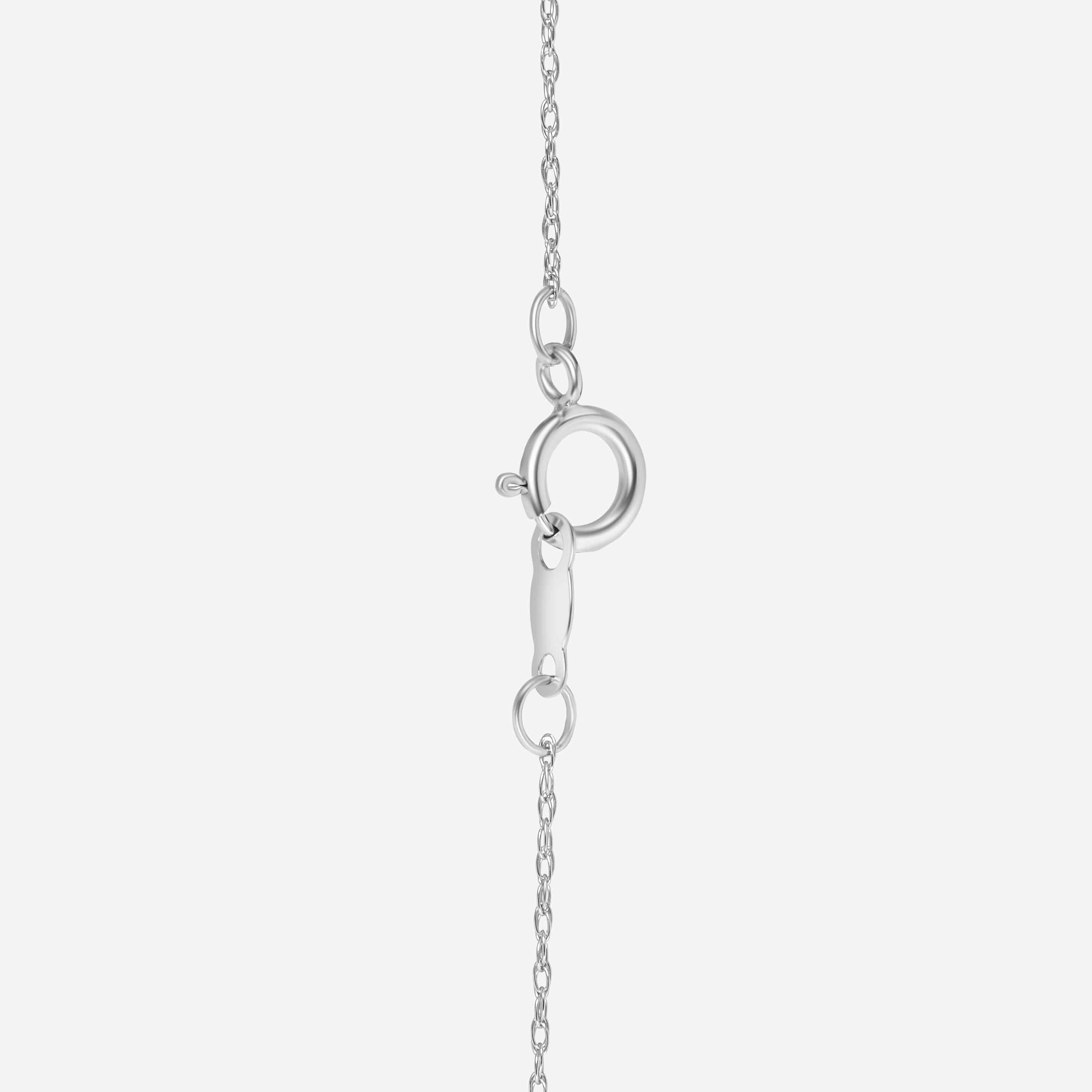 SuperOro 14K White Gold, Diamond Pendant Necklace 63368 - THE SOLIST