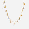 SuperOro 18K White Gold, Multi Sapphire 6.00ct. tw. Princess Necklace - THE SOLIST