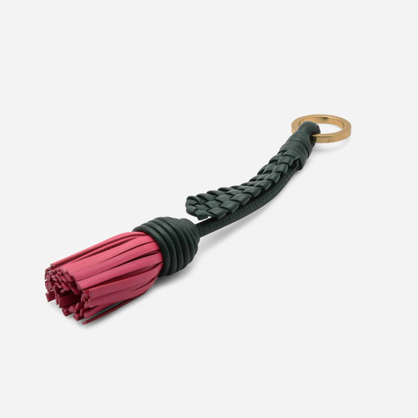Bottega Veneta Pink And Green Leather Flower Key Chain 639721-V03H0-6613 - ShopWorn
