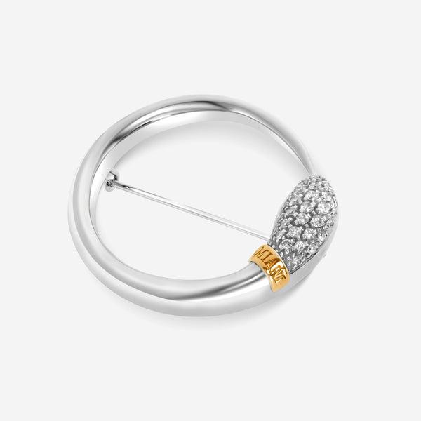 Damiani 18K White Gold and 18K Rose Gold, Diamond Pendant Brooch 64674 - THE SOLIST