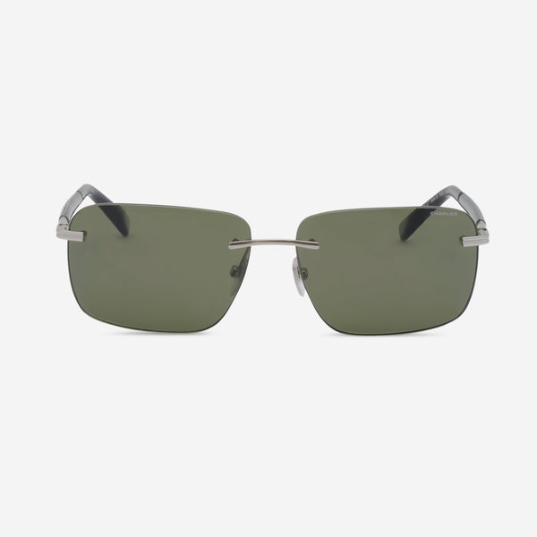 Chopard Shiny Grey & Green Aviator Sunglasses C27-583P - ShopWorn