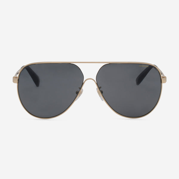 Chopard Shiny Gold, Matte Black & Smoke Aviator Sunglasses C30-300W - ShopWorn