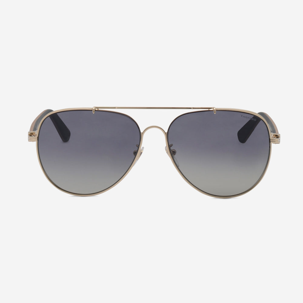 Chopard Shiny Rose Gold, Brown & Smoke Gradient Aviator Sunglasses SCHC89-300P - ShopWorn