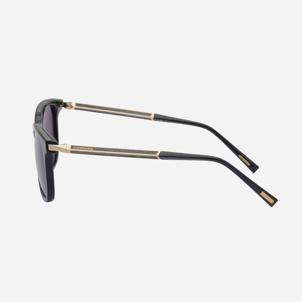 Chopard Shiny Black & Smoke Square Sunglasses SCH263-700P - ShopWorn