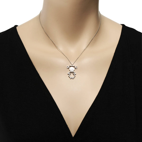 Minu by Giovanni Ferraris 18K White Gold 0.42ct. tw. Diamond Girl Pendant Necklace CL1669BB-L - ShopWorn